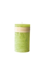 Lübech Living Timber Candle lys Lime Grøn højde 15 cm - Fransenhome